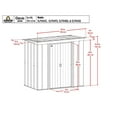thumbnail image 4 of Arrow Classic Steel Storage Shed, 6x4, Charcoal, 4 of 9