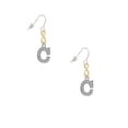 thumbnail image 2 of Delight Jewelry Silvertone Crystal Initial - C - Gold Tone Infinity French Earrings, 2 of 4