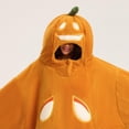 thumbnail image 6 of Pumpkin Hooded Wearable Blanket for Adults - Halloween Costume Flannel Wrap Hoodie Blanket Fall Throw for Women Men Halloween Pumpkin Costume Long Hooded Blanket Sweatshirt, Orange L, 6 of 9