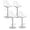White, variant on Modern Swivel Bar Stools Set of 3, Faux Leather Upholstered Counter Height Stools with Clear Acrylic Backrest, Adjustable Bar Stools for Kitchen Island (White-3, Set of 3)