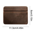 thumbnail image 3 of Horivan Mini RFID Blocking Leather Card Holder Wallet with Zipper Pocket for Cash and Coins Slim Compact Travel Organizer for Men and Women Multi-Function Essential Card Case Purse, 3 of 6
