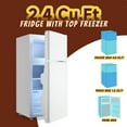 thumbnail image 5 of TACOOL 2.4 Cu.Ft Small Refrigerator with Freezer, Mini Fridge with Top Freezer for Apartment, Bedroom, Double Door, White, 5 of 6