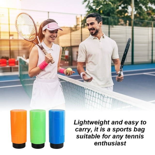 Tennis Ball Container 14PSI Pressure Maintaining Storage Can Plastic Container Tennis Ball Portable Tennis Repairing Jar, Blue