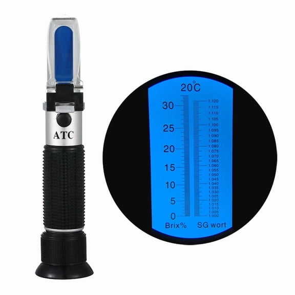 Refractometer 0-32% Brix Beer Brewing Wort SG 1.000-1.120 Specific Gravity Meter Liquor Alcohol Concentration Fruit Wine Suger