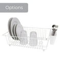 thumbnail image 2 of Mainstays Large Dish Drainer Rack - Chrome/White, 2 of 5