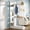 White, variant on Finmind 71-inch Wall Room Divider, Freestanding Wood Room Divider Bookcase with Shelves & Coat Hooks, Industrial Wall Partition for Living Room, Brown