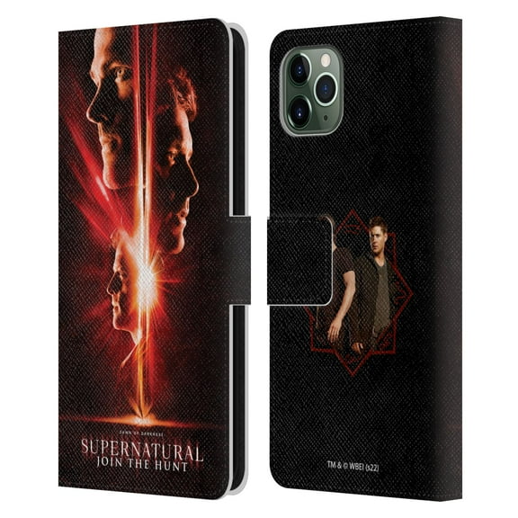 Head Case Designs Officially Licensed Supernatural Key Art Sam, Dean & Castiel Leather Book Wallet Case Cover Compatible with Apple iPhone 11 Pro Max