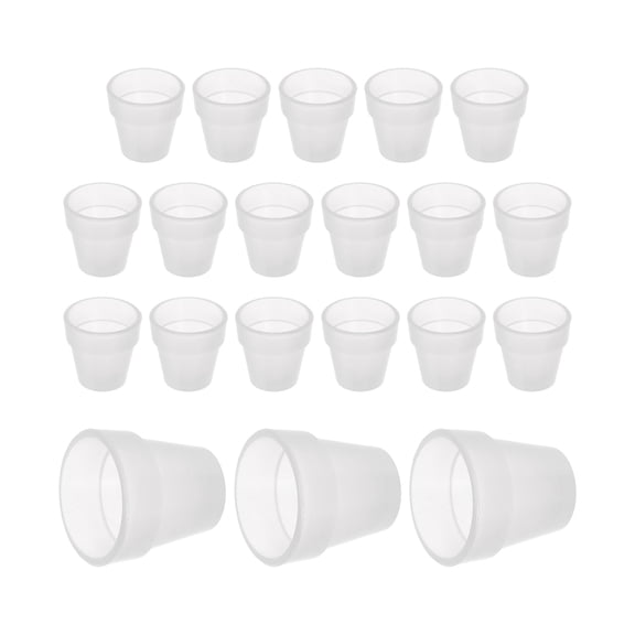 Milisten 50Pcs Clear Plastic Round Plant Pots for Indoor Succulents and Small Flowers