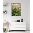 thumbnail image 5 of Kate and Laurel Sylvie Her Majesty 2 Framed Canvas Wall Art by Alicia Bock, 28x38 Natural, Beach Palm Frond Tree Art for Wall, 5 of 6