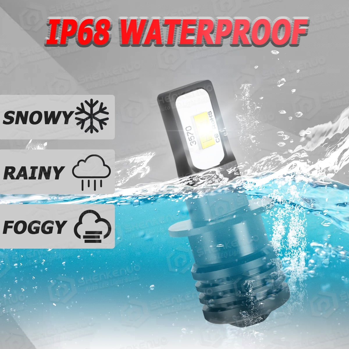 For 2004-2010 Infiniti QX56 LED Fog Light Bulbs White 6000K 2pcs