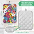 thumbnail image 6 of Yayeee Pot Holders Kitchen Heat Resistant with Pockets 7"x9.8" Cotton Oven Cooking Hot Pads, Whimsical Floral, 6 of 7