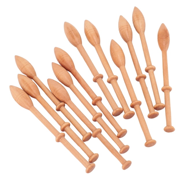Bobina De Encaje, Herramienta De Costura De Bobina De Encaje De Madera Pulida Fina Ecológica De 12 Piezas Para Calcetines Para Guantes Para Sombreros Para Principiantes