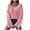 Pink, variant on Riecok Plus Size Sweater for Women Long Sleeves Crewneck Off-shoulder Oversized Fall and Winter All-match Casual Fashion Sweaters White S