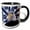 Black/White, variant on 3drose, Usa, California. Composite of Bald Eagle and American Flag., 11oz Two-tone Yellow Mug