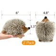 thumbnail image 7 of Pawaboo Plush Dog Toy, [2PACK] Non-Toxic Super Soft Faux-Fur Hedgehog Dog Toy Stuffed Biting Training Playing Toys for Dog Puppy, Brown, 7 of 7