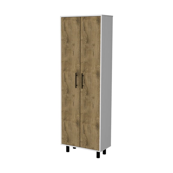5-Shelf Tall Cupboard for Concealing Items / Adds Order to Your Storage