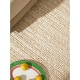 thumbnail image 4 of Rugsotic Carpets Hand Knotted Sumak Jute 6'x6' Square Area Rug Contemporary Ivory J00012, 4 of 6