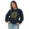 thumbnail image 4 of Standing With God Christian Cross Unisex Plus Fleece Graphic Sweatshirt Brisco Brands 4X, 4 of 5