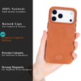 thumbnail image 5 of Blackbrook Funda De Cuero Para Iphone 17 Pro - Arden Funda Delgada Hecha A Mano De Cuero De Plena Flor Compatible Con Magsafe Cámara Y Protección De Pantalla Elegante Caja De Regalo Bronceado, 5 of 5