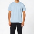 thumbnail image 2 of BVnarty Men's Solid Thin‑Knit Relaxed‑Fit Crew Neck Short Sleeve T‑Shirt, Soft Summer Streetwear Tops Light Blue XXXL, 2 of 7
