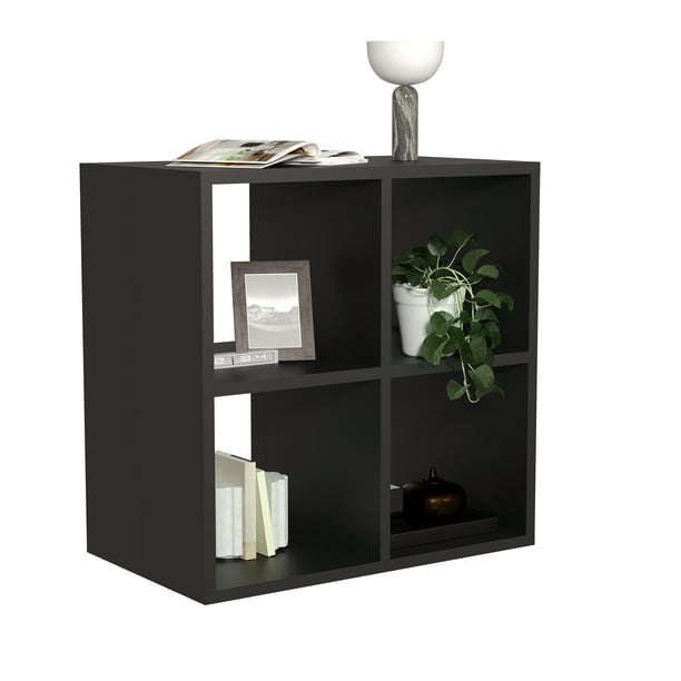 Librero organizador MORU LUMINA Negro estante modular para libros Mueble organizador multiusos