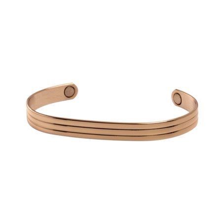 Jewelry Mens Womens Bracelet Classic Ribbed Magnetic Copper 528