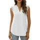 thumbnail image 1 of Txlixc, camisetas sin mangas de verano para mujer, sin mangas, lisas/flores/hojas, camisas de encaje con cuello en V, chaleco informal suelto para mujer Txlixc  Estilo de ocio, 1 of 6