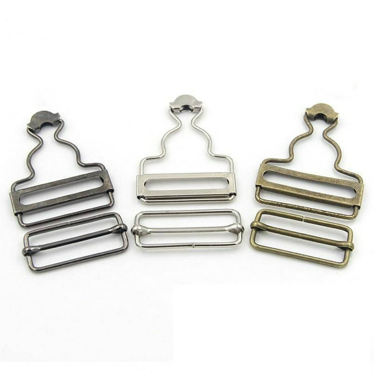6 Pieces 1.5 inch Overall Buckles Suspenders Replacement Buckle Overalls Buttoned Hooking Metal Buckles Gourd Buckles Suspenders Buckle for DIY Art