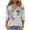 #172-Multicolor, variant on Craaazy Women's 3/4 Sleeve V-neck Collar Summer Casual Vacation T-shirts with Prints Gifts