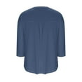 thumbnail image 6 of Bovxnpu 3/4 Length Sleeve Womens Tops, Dressy Casual Blouses Tunic Tops Basic Loose Shirts Summer Outfits Beach Vacation Plus Size Spring Clothes L, 6 of 6