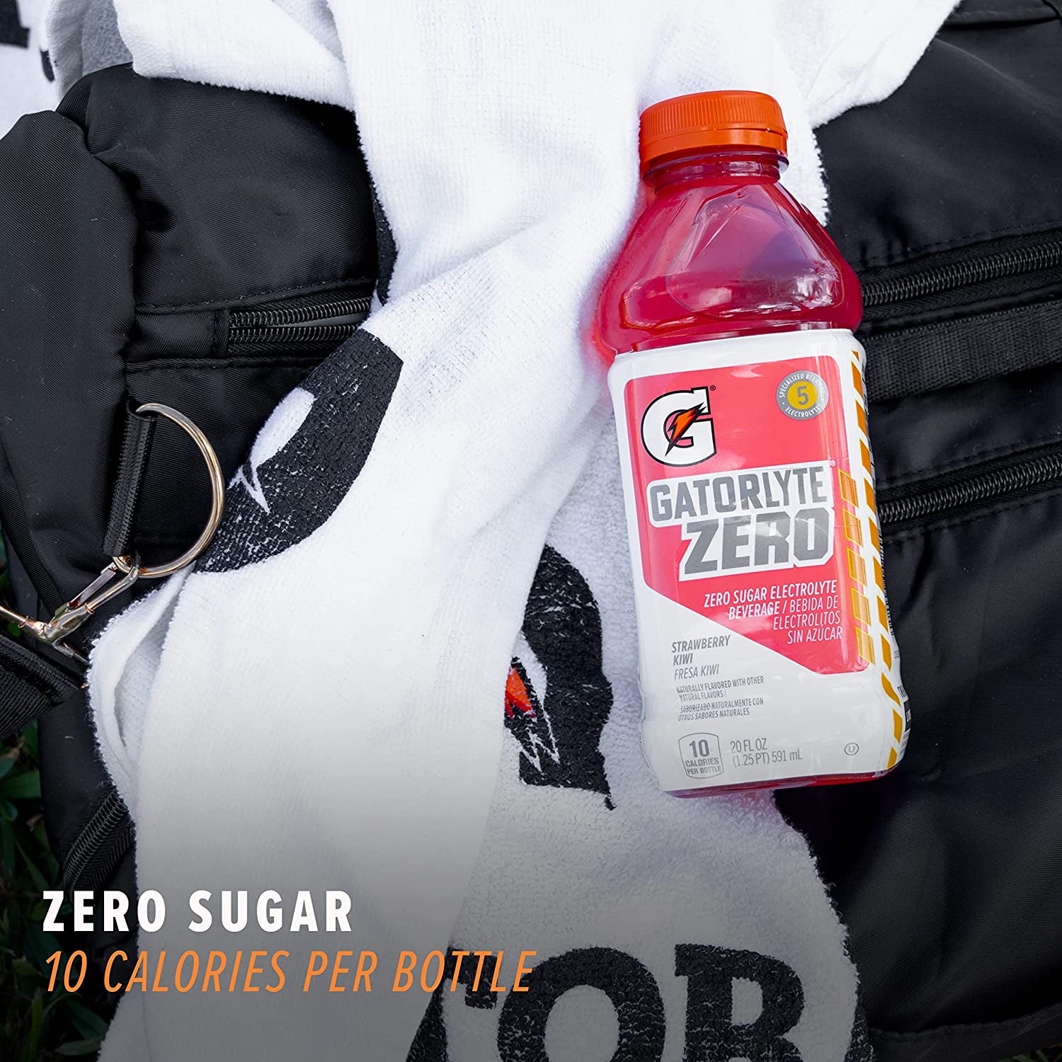(12 pack) Gatorade Gatorlyte Zero Sugar, Strawberry Kiwi Electrolyte Sports Drink, 20 fl oz Bottle