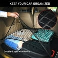 thumbnail image 5 of (2 pack) Smartasin Universal Trunk Cargo Net, Stretchable Double-Layer, Black, Automotive Cargo Net, 5 of 8