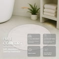 thumbnail image 2 of HOME WEAVERS Waterford Collection Cotton Round Bath Rug, 22" Round, White, 2 of 9