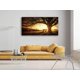thumbnail image 4 of Bosque con atardecer dorado, pintura natural de paisaje decorativa, ideal para salas, dormitorios, oficinas o paredes del hogar. Con marco, puede colgarse directamente., 4 of 7