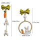 thumbnail image 2 of Carrot Bunny Drop Earrings for Women Imitation Pearl Dangle 5Pairs, 2 of 4