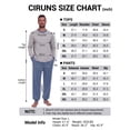 thumbnail image 7 of GIRUNS Men's Pajamas Set Long Sleeve Sleepwear Jogger Pants Soft Loungewear with Pockets Gray Blue L, 7 of 7