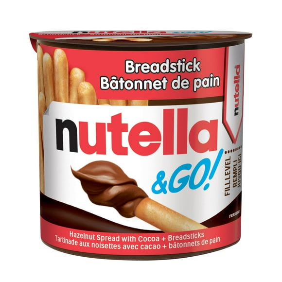NUTELLA & GO! Hazelnut And Cocoa Spread With Breadsticks, Snack Packs, Perfect Snacks for Kids, 52g
