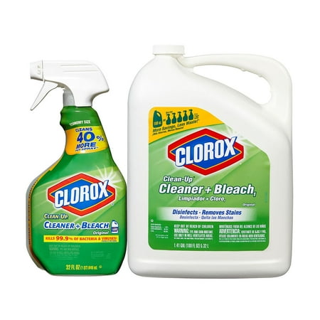 Clorox Clean Up Bleach Cleaner (32 oz. Spray Bottle and 180 oz. (Best Way To Clean Up Vomit)