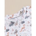 Fullvigor Baby Boys Bubble Romper Dinosaur Print Short Sleeve Big