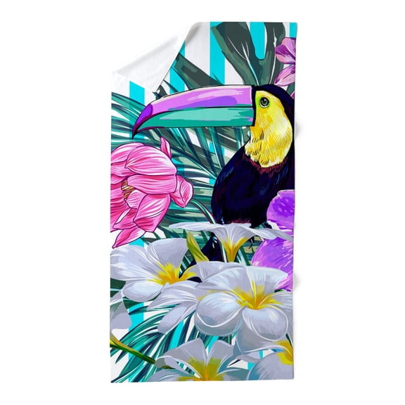 CafePress - Tropical Toucan - Large Beach Towel, Soft 30"x60" Towel with Unique Design