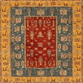 thumbnail image 1 of Ahgly Company Indoor Square Abstract Gold Abstract Area Rugs, 3' Square, 1 of 6