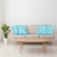 thumbnail image 4 of Ambesonne Tropical Throw Pillow Cover 4 Pack, Exotic Miami Palms, 24", Turquoise Aqua Blue, 4 of 7