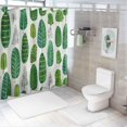 thumbnail image 7 of Orinice  Botanic Stall Shower Curtain, Bird of Paradise Leaf Holiday Hipster Exotic Plants Boho Foliage Palm, Decorative Fabric Set with Hooks for Bathroom,  60x72, 7 of 7
