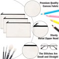 thumbnail image 3 of Bolsa de lona ZeediX blanca en blanco para manualidades, 12 piezas, 3 of 7