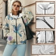 thumbnail image 6 of SCRAWLGOD Hummingbird Flower Women Hoodies with Zipper Hoodies for Women Plus Size 3XL Long Sleeve Women Oversized Sweatshirt Casual Zip Hoodies for Women Trendy, 6 of 7