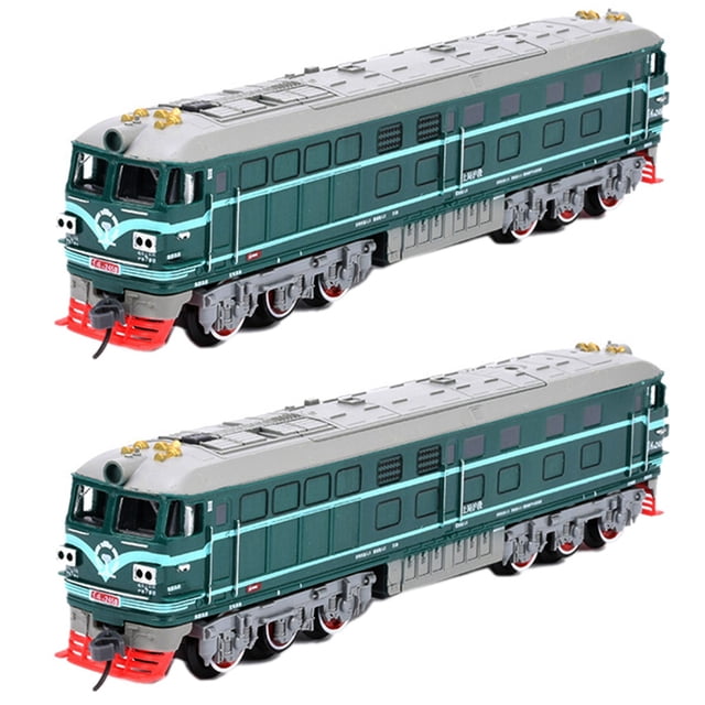2X Simulación para Niños 1:87 Aleación de Combustión Interna Modelo de Locomotora Juguete Tren Acústico-óptico Juguetes para Regalo de Niños (C)