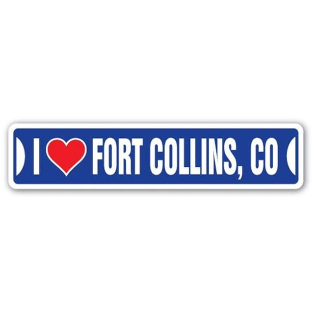 SignMission SSIL-Fort Collins Co Fort Collins Panneau de Rue - J'aime Colorado