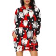 thumbnail image 2 of TIMIFIS Robe de Noël Moche pour Femmes, Manches Longues, Imprimé Bonhomme de Neige, Robe Chemise Décontractée Moulante avec Poche, 2 of 6
