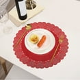 thumbnail image 4 of Sentmoon Napperons Antidérapants Résistants à la Chaleur en PVC Design Cercle Creux Style Occidental pour Protection de Cuisine Ou Salle à Manger Cadeau, 4 of 6