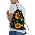 thumbnail image 3 of Easygdp Sunflowers3 Drawstring Backpack, Beach Sackpack, Travel Sackpack Lightweight for Sports, Gym, Travel, Swimming - Small, 3 of 9